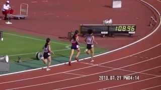 ２０１３大阪ユース地区予選　大阪桐蔭　１年女子８００ｍ　新家真美