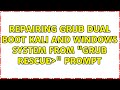 Repairing GRUB dual boot Kali and Windows system from 