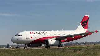 Air Albania Airbus A319 ZA-BEL take off Bologna airport BLQ #aviation #aviationlovers #a319