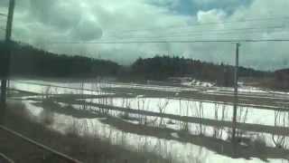 新青森ー秋田間車窓風景・奥羽本線特急つがる4号2015/02/28