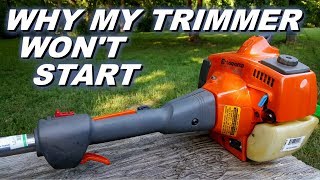 Husqvarna string trimmer blown engine inspection.