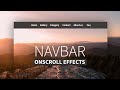 How to Create Shrink Navbar on Scroll | Sticky Navigation bar | Animated Navbar in Html CSS & Jquery