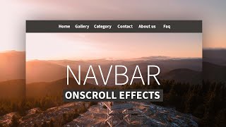 How to Create Shrink Navbar on Scroll | Sticky Navigation bar | Animated Navbar in Html CSS & Jquery