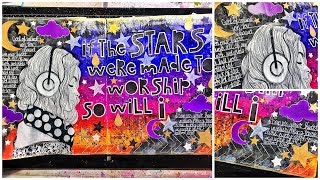 ART JOURNAL Process: "Made to Worship" Lyrics with His Palette + Ranger Dylusions