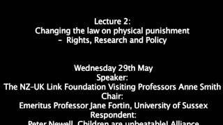 Changing the law on physical punishment -- Rights, Research and Policy