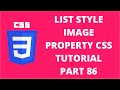 List Style Image Property CSS | CSS Tutorial Part 86