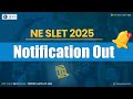 NE SLET 2025 Notification Is Out | IFAS