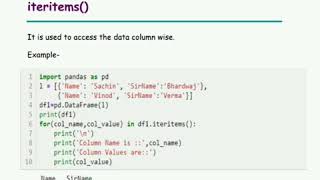Python pandas Dataframe_ iteritems ( ) method