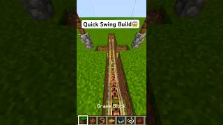 Quick Swing Build – Minecraft 😱 (Tutorial) #shorts