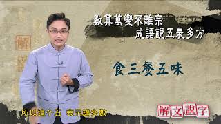 【解文說字】0113 數算萬變不離宗 成語說五表多方