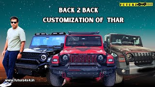 Mahindra Thar Back to Back Customization || Futurz 4x4 || Best Accessories All 4x4 Car #thar