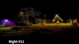 Relaxing Solo Motorcycle camping. | ASMR NATURE SILENT VLOG| NIGHT #11