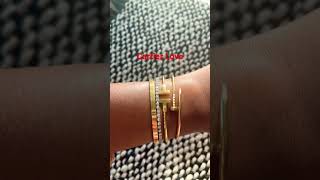 Growing my stack… Cartier Love or Tiffany T1 bracelet!? #christmas #cartier #tiffany