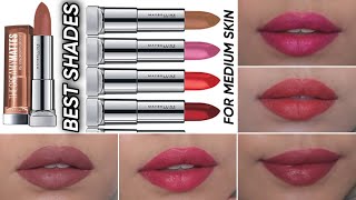 BEST SHADES!! Maybelline Creamy Matte Lipstick on MEDIUM SKIN