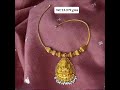 lakshmi pendant gold short necklace designs with weight ✨️