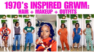 1970s INSPIRED GET READY WITH ME | HAIR, MAKEUP and OUTFITS