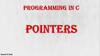 Pointers in C