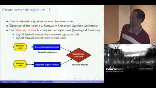 Black Hat EU 2013 - OptiSig: Semantic Signature for Metamorphic Malware