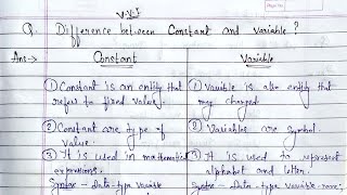 difference between constant and variable | constant and variable