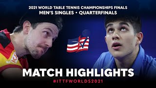 Timo Boll vs Kanak Jha | 2021 World Table Tennis Championships Finals | MS | QF