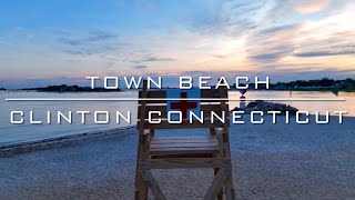 Drone UAV footage Clinton Town Beach Clinton Connecticut