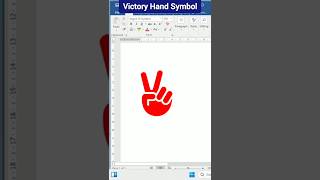 victory Hand Symbol in word #shorts
