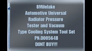 8milelake Automotive Universal Radiator Pressure Tester and Vacuum