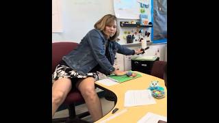 Blonde Teacher Leg Spread