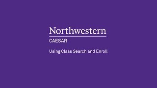 Using Class Search and Enroll in CAESAR