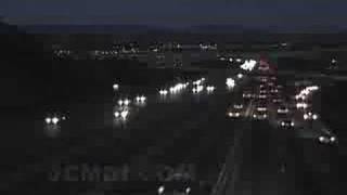 V01465 Antelope Valley Freeway evening traffic timelapse