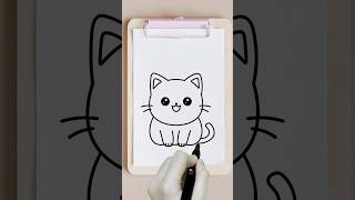 cat drawing tutorial easy for kids  #drawing  #catdrawing #cat #forkids #easydrawing