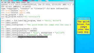 Python 3 and Tkinter GUIs - part 3