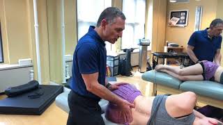 Dr Duke performs Myofascial treatment to the Lumbar Spine.