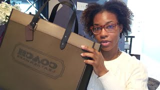 Coach Field Tote 40 Handbag Unboxing| GirlBossBeauty