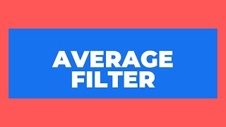 Average filter and sample implementation in Java