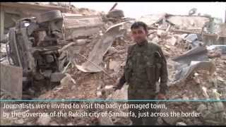 After Isis: New footage shows extent of damage in Syrian town of Kobani