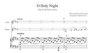 O Holy Night [for Flute,Violin,Piano] / Sheet Music 岩瀬貴浩 編