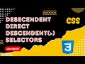 7. Descendent Selector (Space) and Direct Descendent Selector for Selecting Child Elements - CSS3