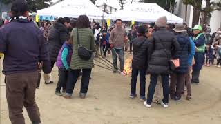 帯山校区　「どんどや」2018-1-14　天気に恵まれての伝統行事でした。