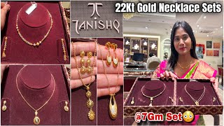 Tanishq Light Weight Gold Necklace Set Designs @7Gm Set😱| Gold Necklace Set Designs With Price 2025|