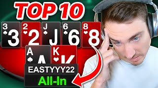 IS IT TIME TO STOP BLUFFING?! | Top 10 Hands Ep. 183