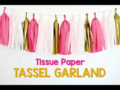 How to Make a Tissue Paper Tassel Garland by Yummy Paper How to Make a Tissue Paper Tassel Garland by Yummy Paper