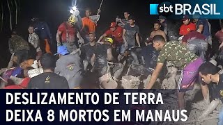 Deslizamento de terra deixa 8 mortos em Manaus | SBT Brasil (13/03/23)