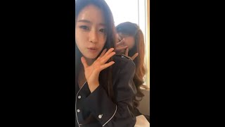 Eunjung instagram live (with Hyomin)