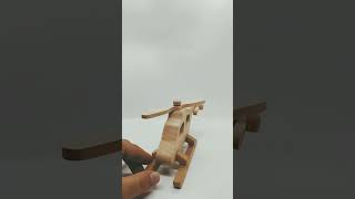 HyperGoDesign Wooden Sağlıklı Doğal  Ahşap Eğitici  Oyuncak Helikopter (Ash \u0026 Beech Toy Helicopter)