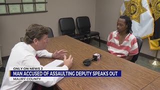 Man accused of assaulting Maury County Deputy speaks out