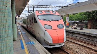 4137次蘇澳發車經由宜蘭線開往樹林的單組EMU500型四輛一編組EMU516區間車，218次樹林發車經由北迴線開往花蓮的TEMU2027+TEMU2028普悠瑪自強號