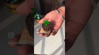 How to make miniature plant 🪴at home | fake plant diy #craftideas #shorts #youtubeshorts #art #cute