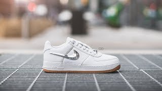 travis scott air force 1 sail on feet