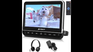 DVD PUMPKIN 10.1 Inch Headrest Car DVD Player with Free Headphone, Support 1080P Vide